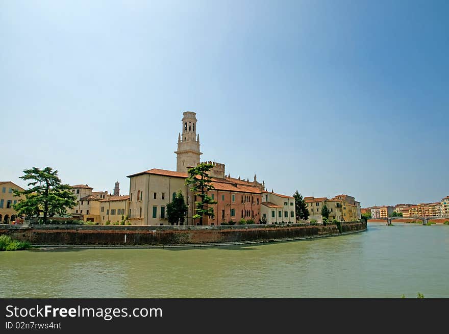 Buildings by the river