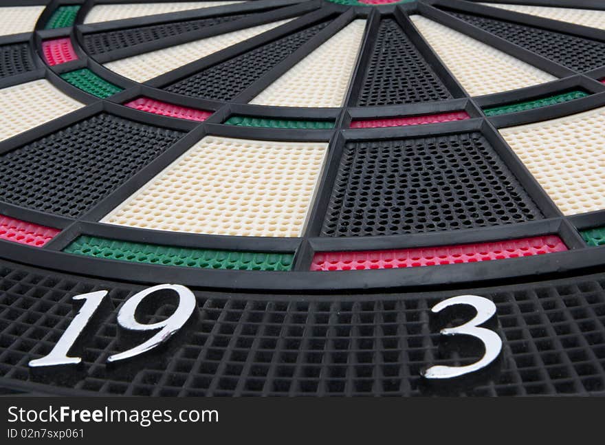 Darts board close up, sport commercial