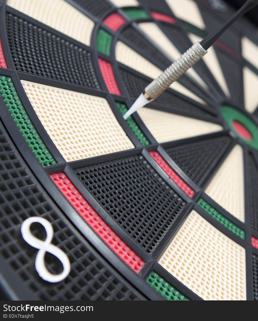 Darts board close up, sport commercial