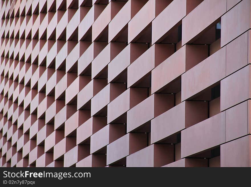 An abstract view on the exterior faced of a building. An abstract view on the exterior faced of a building