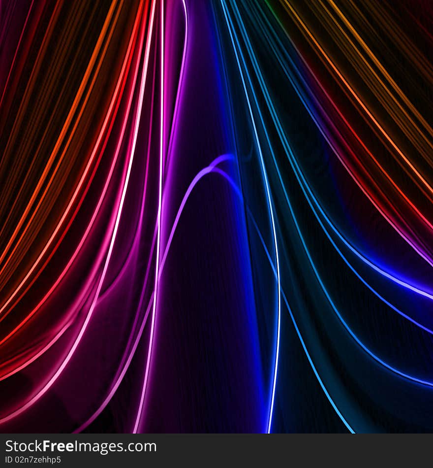 Abstract composition with colorful lines. Abstract composition with colorful lines