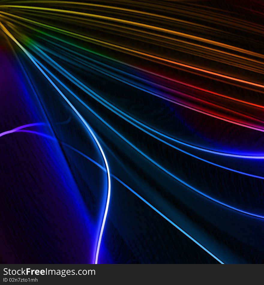 Abstract composition with colorful lines. Abstract composition with colorful lines