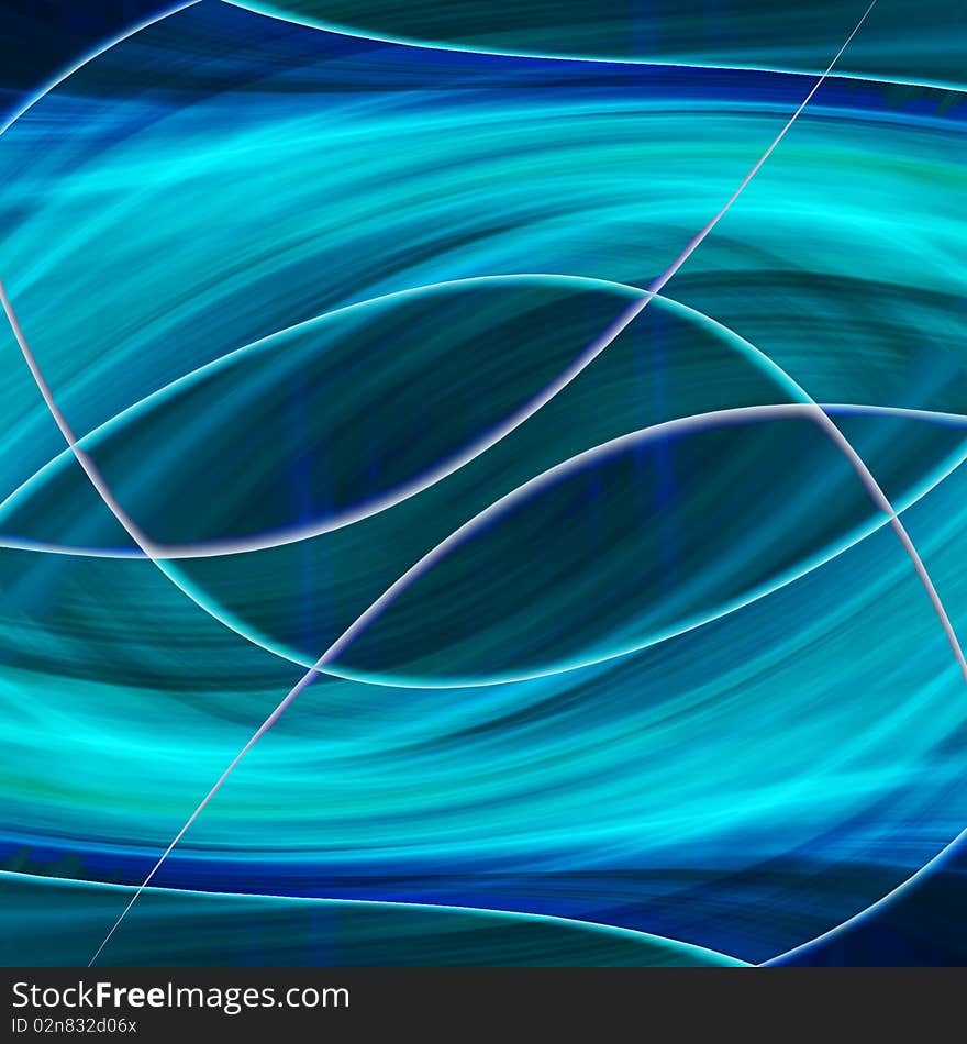 Blue illustration with motion lines on both side. Blue illustration with motion lines on both side