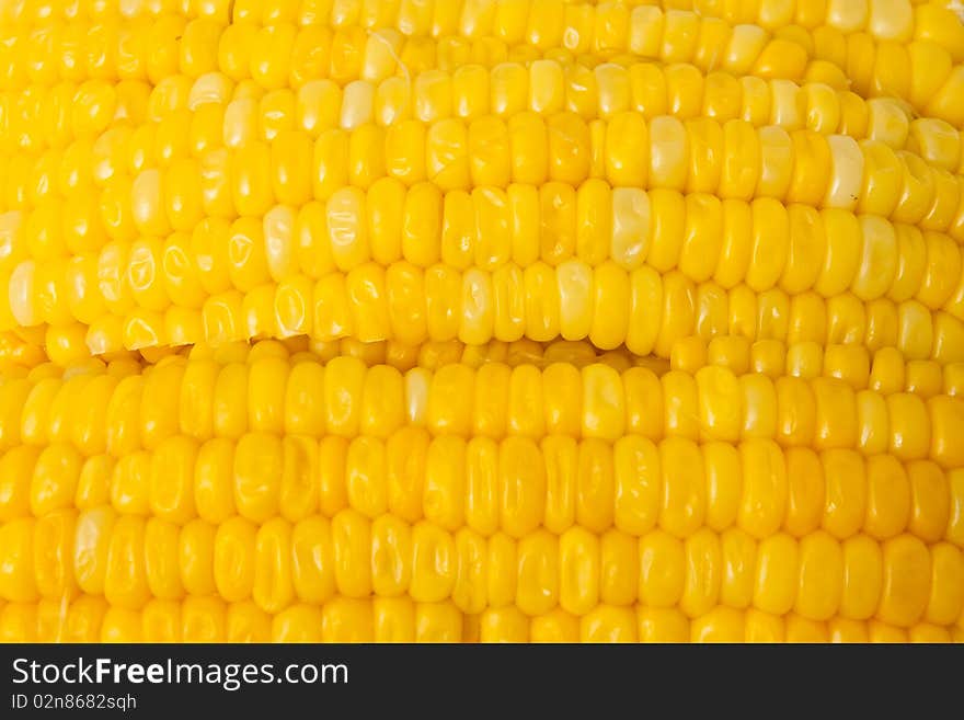 Yellow background of sweet corn