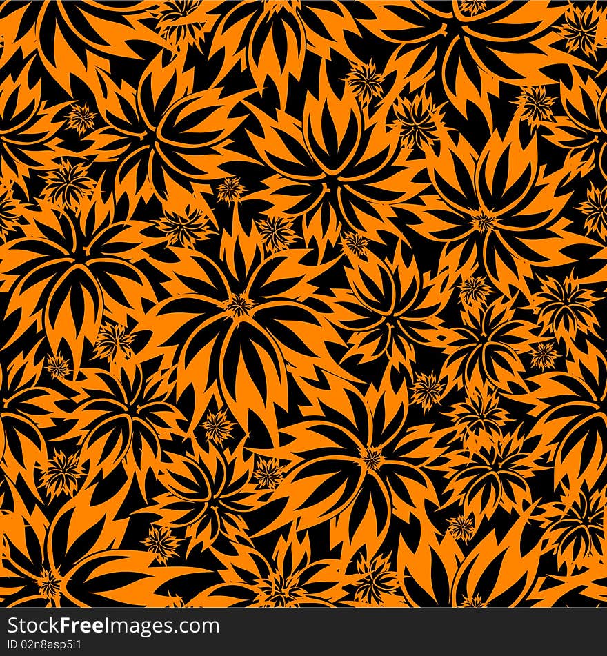 Vector seamless beautiful floral wallpapers. Vector seamless beautiful floral wallpapers