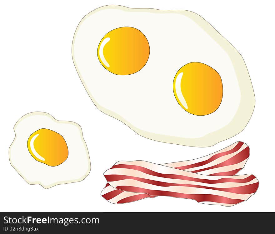 Bacon and fried eggs