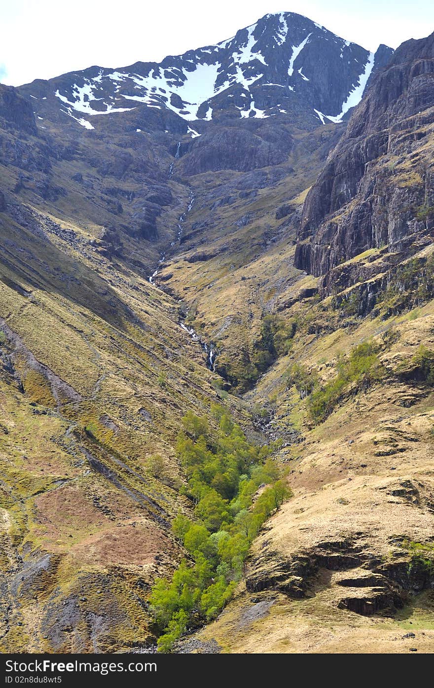 View of mountain range above Scotch mountain. View of mountain range above Scotch mountain.