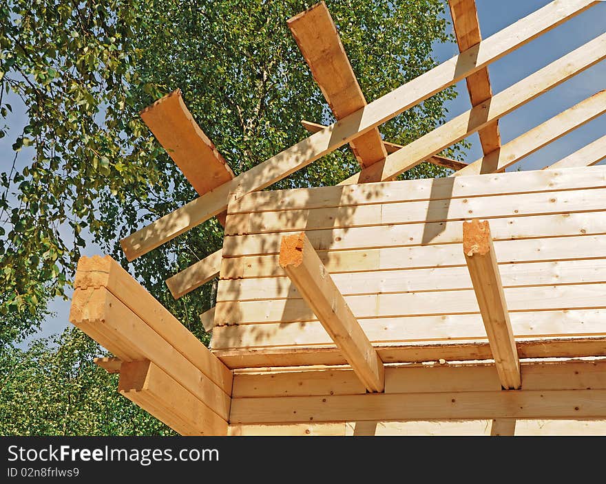 A close-up look at the construction and all wood framing process of this new home. A close-up look at the construction and all wood framing process of this new home.