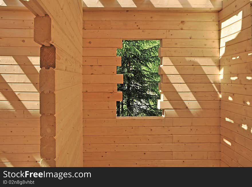 A close-up look at the construction and all wood framing process of this new home. A close-up look at the construction and all wood framing process of this new home.