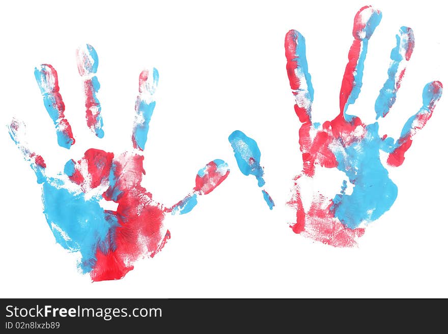 Colorful hands child printed