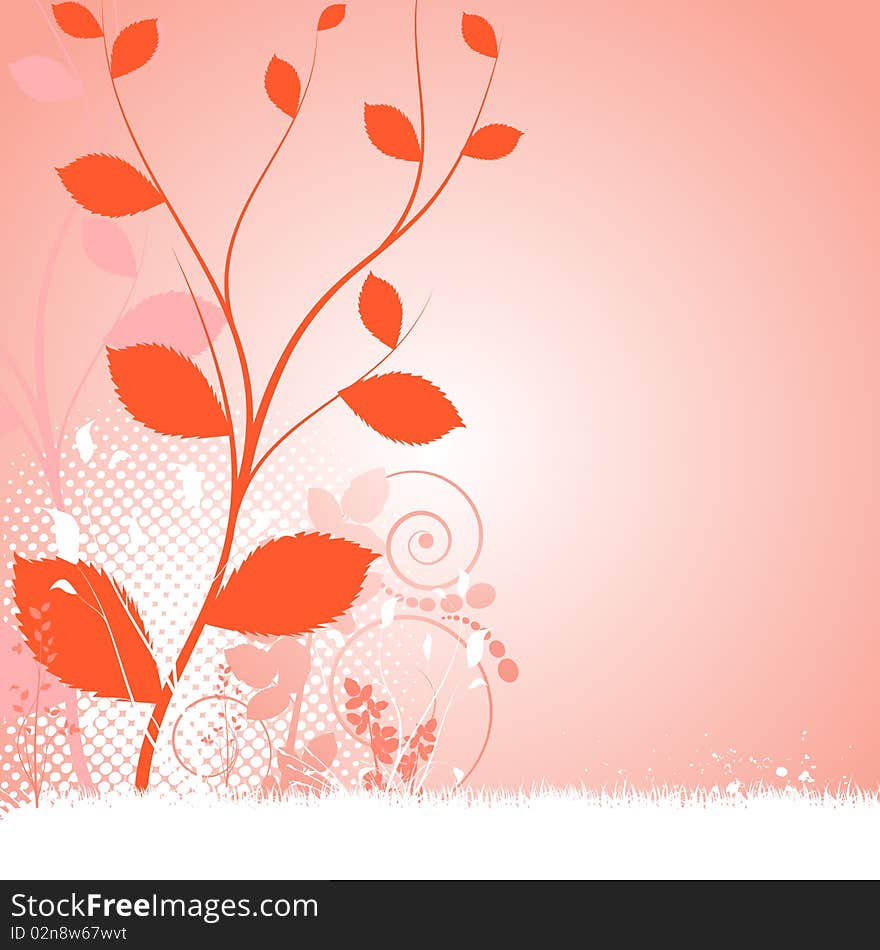 Abstract style floral background vector