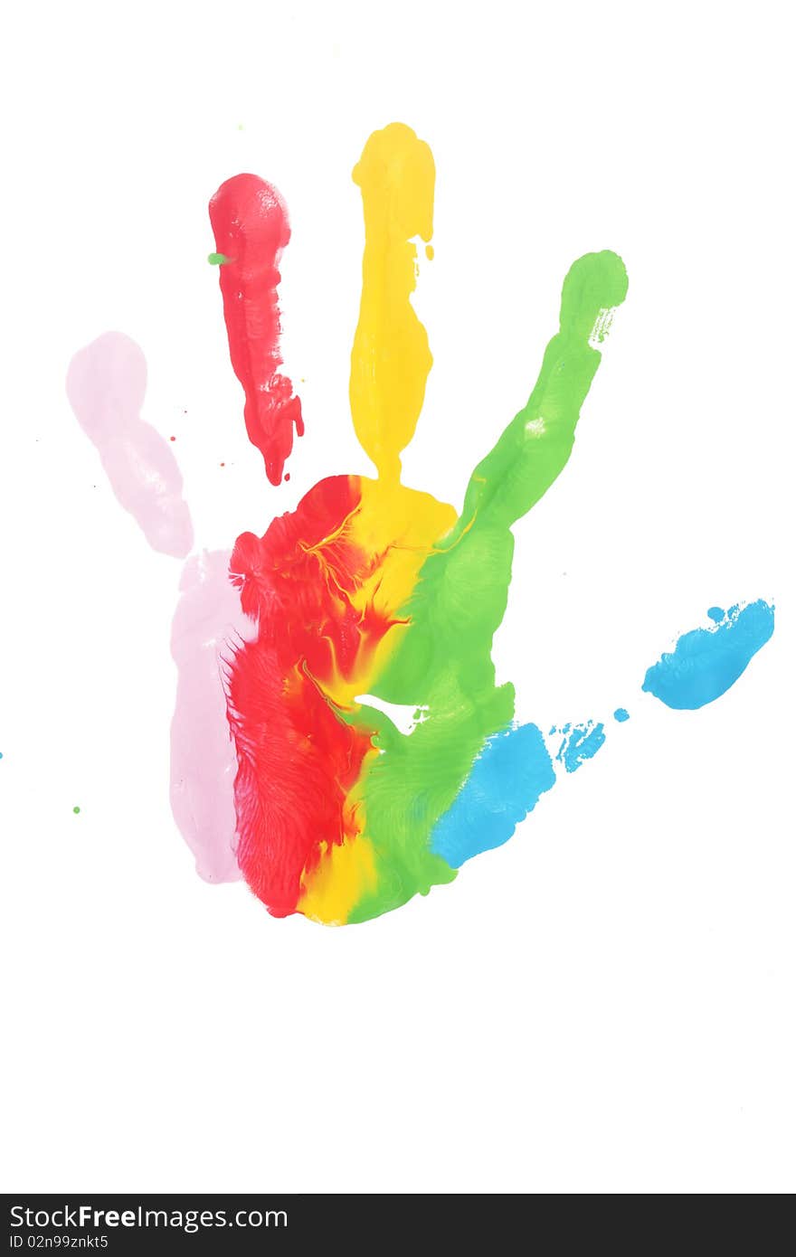 Colorful Hand child printed