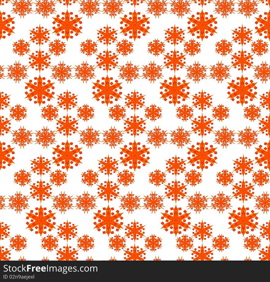 Red Abstract Asterisks On A White Background