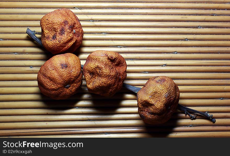 Dried oranges, has a special texture.