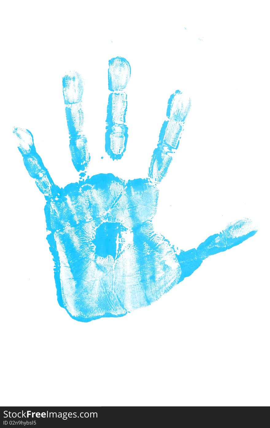 Hands child printed symbol of growth and education. Hands child printed symbol of growth and education