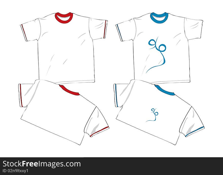 Fashion t shirt template for multiply use