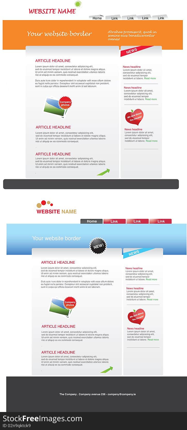 A collection of two web 2.0 templates. A collection of two web 2.0 templates