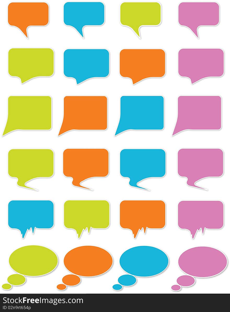 A set of speech bubbles