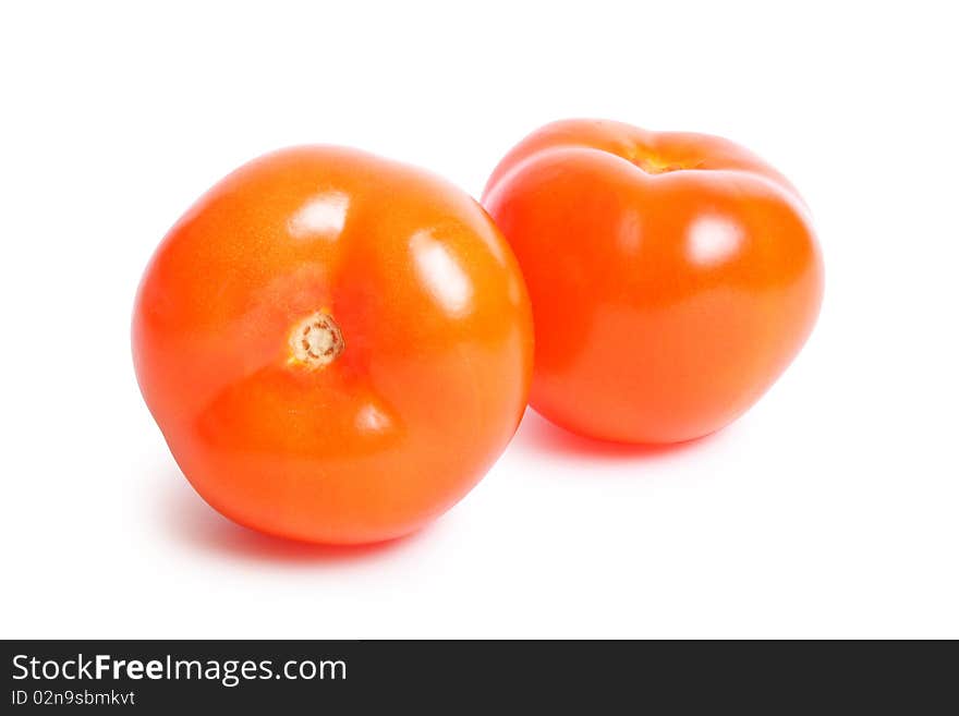 Tomato on white