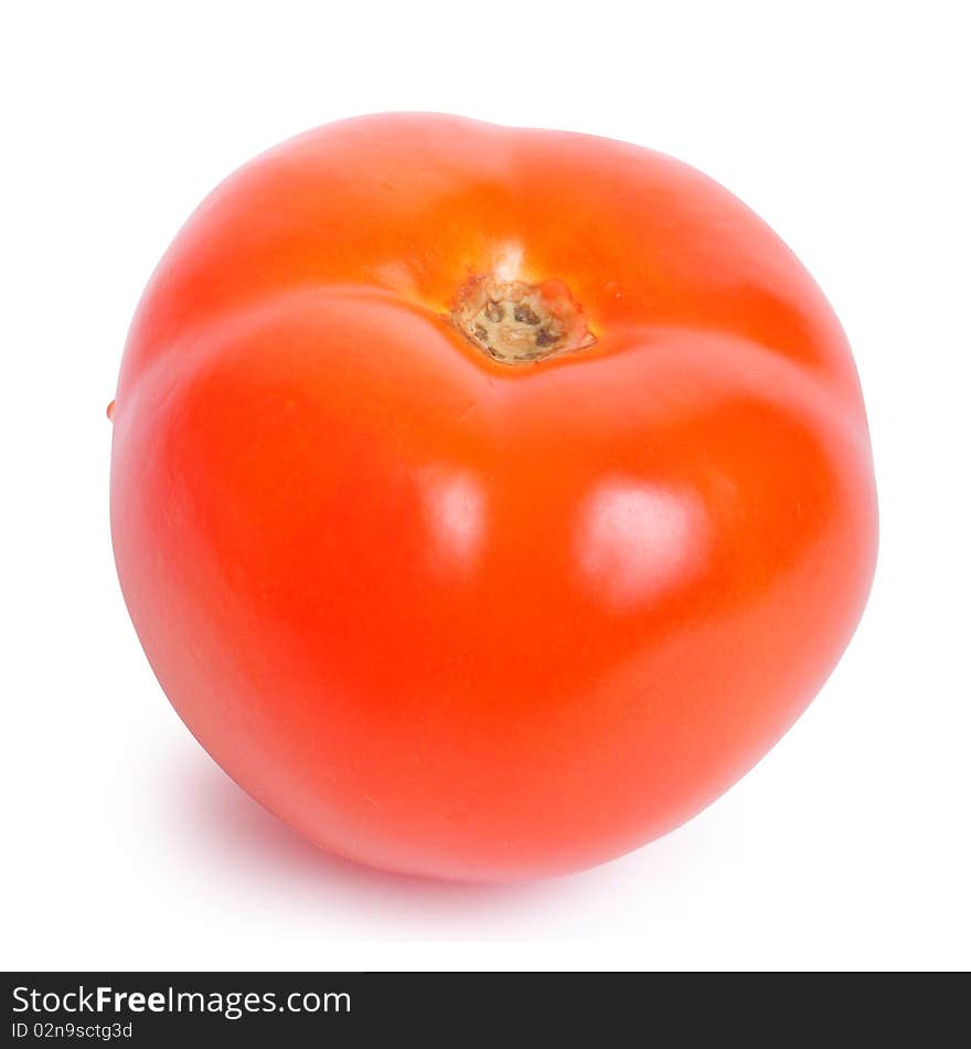 Tomato on white