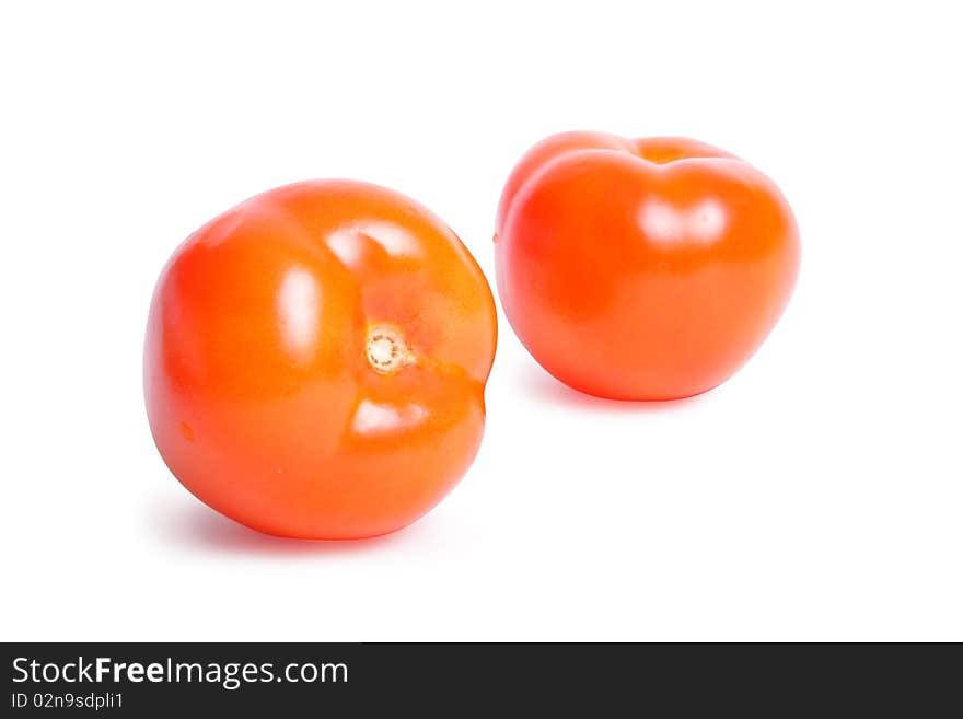 Tomato on white