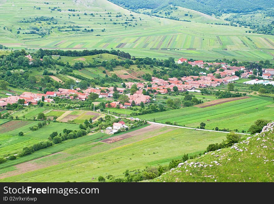 Panorama of a romanian town. Panorama of a romanian town