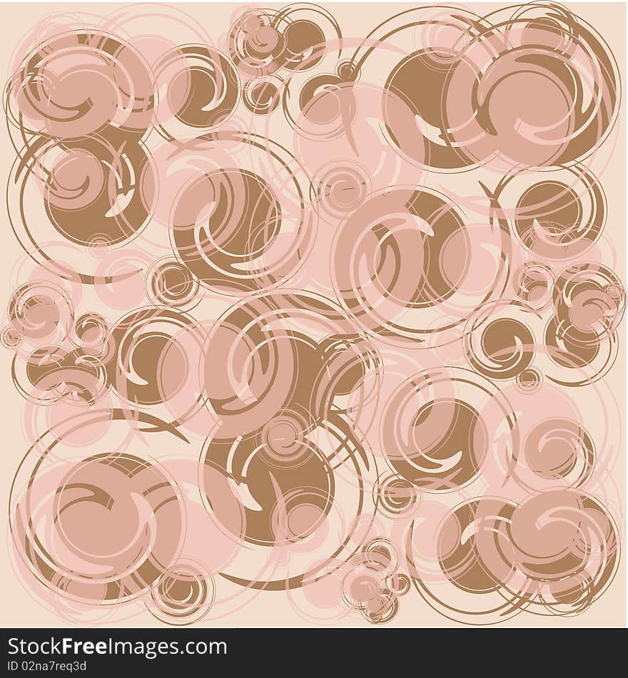 Cappuccino background with curly waves