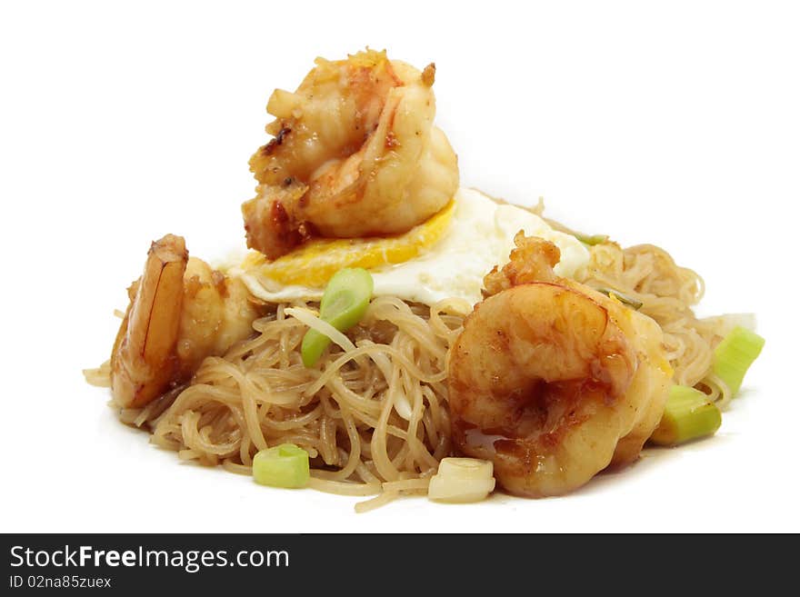 Rice noodle egg shrimp