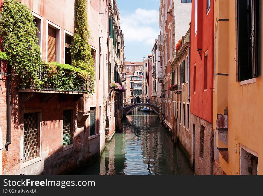 One of the many canals of Venice, Italy