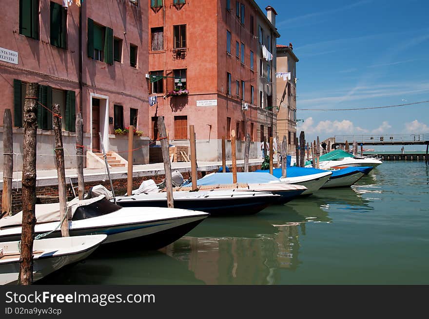 One of the many canals of Venice, Italy