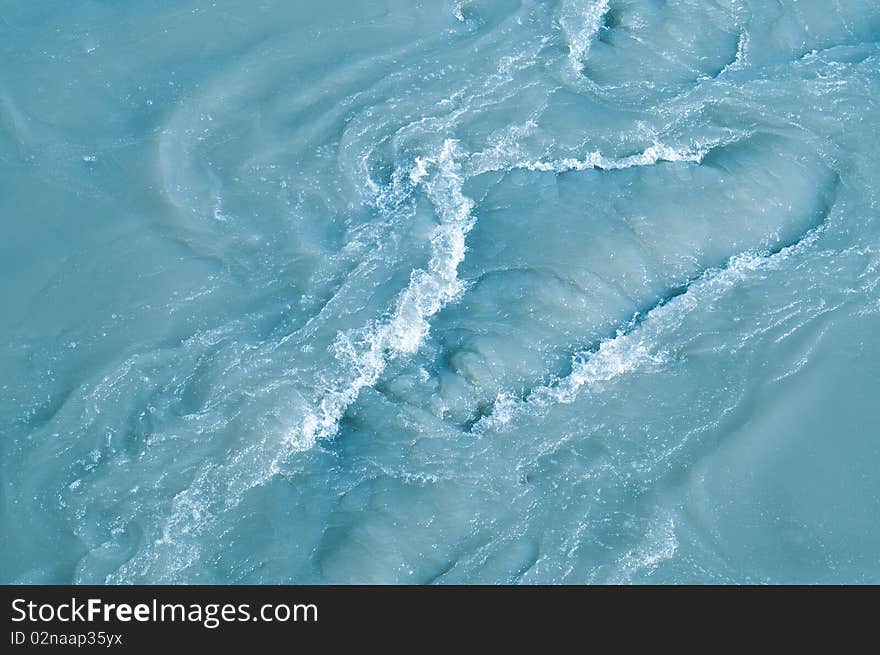 River stream water surface with swirl