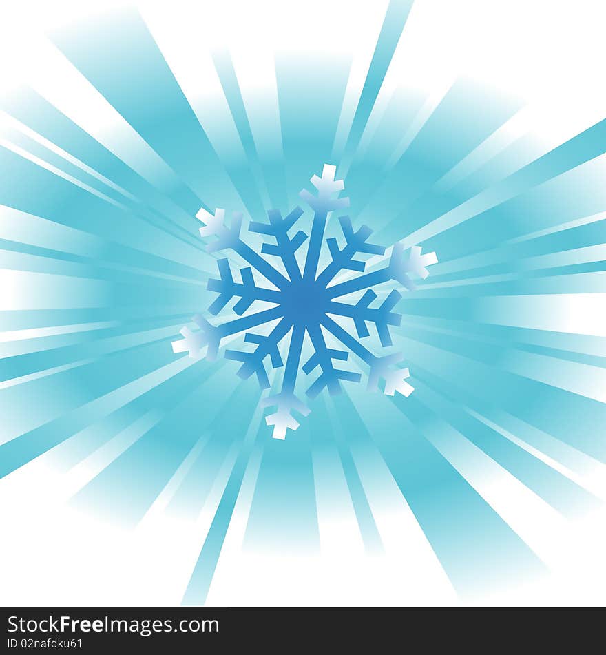 Abstract style snowflake background vector