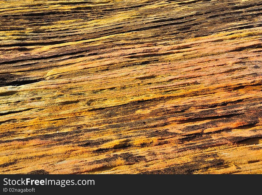 Rock formations in the sunlight