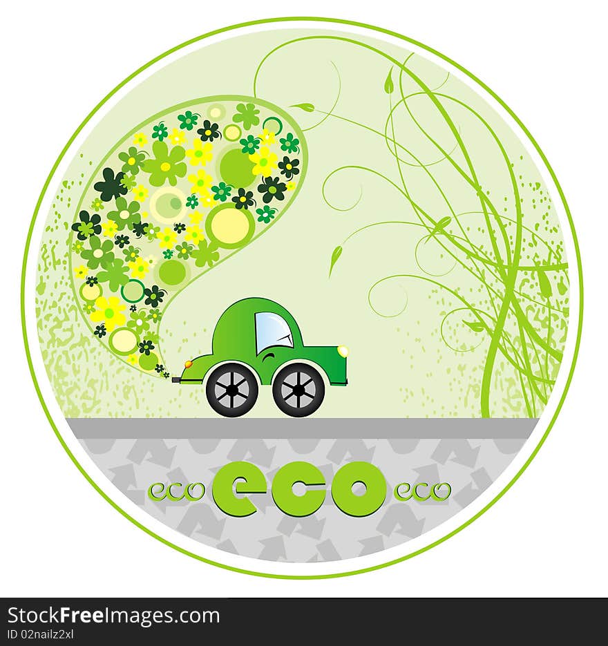 Eco Car Illustration