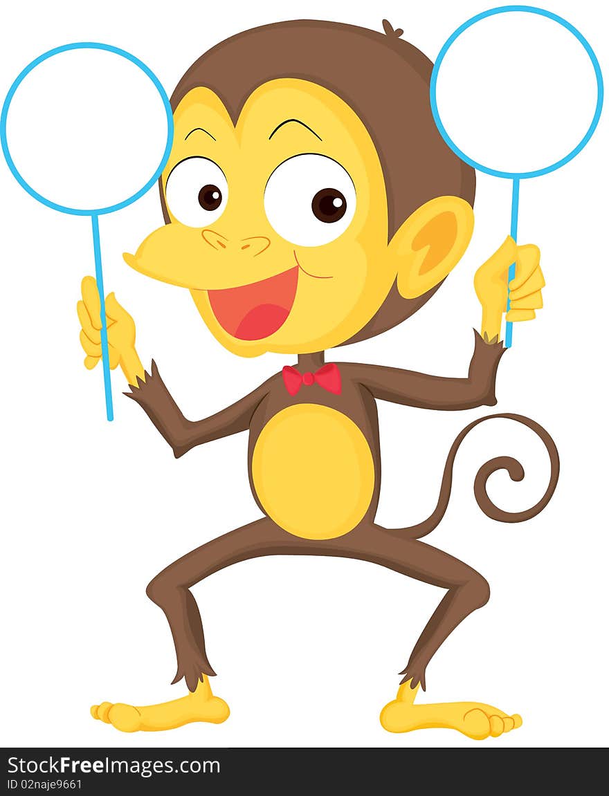 A Monkey Showing Boards