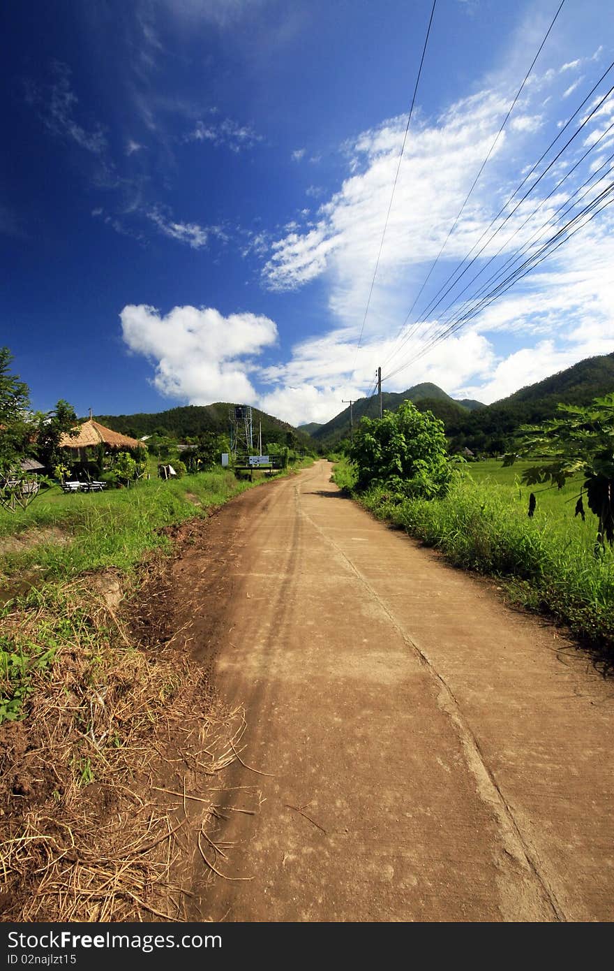 Local road to the top of mountain in the north of Thailand. Local road to the top of mountain in the north of Thailand