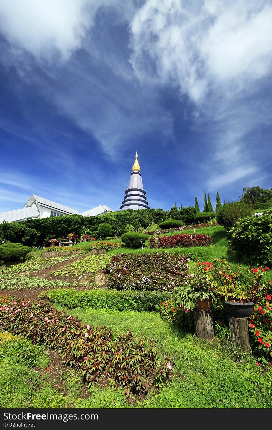 Thai style of pagoda in thailand. Thai style of pagoda in thailand