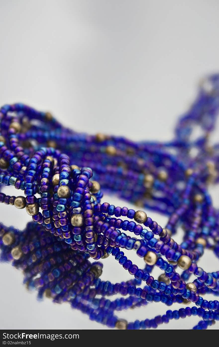 Blue bead strands