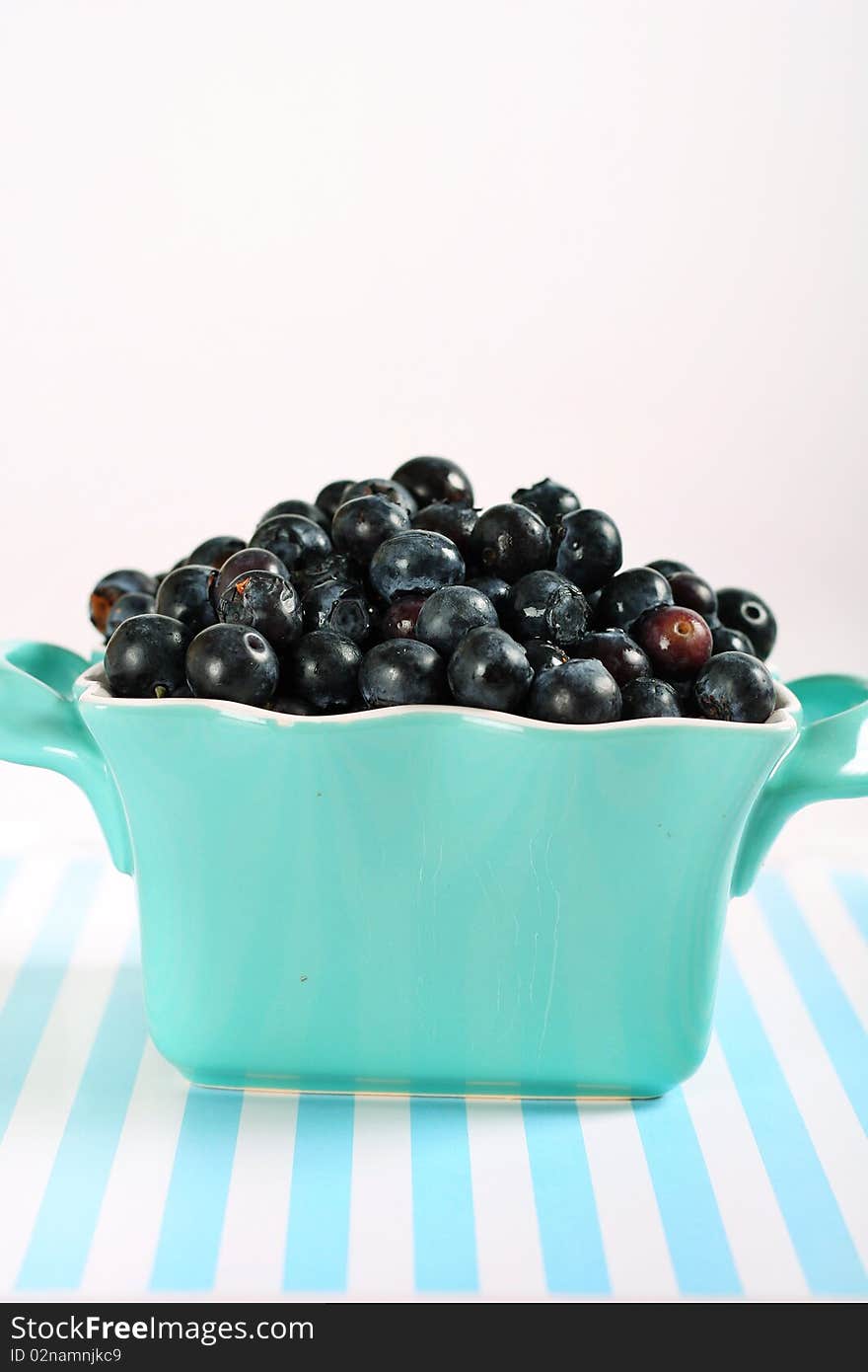 Blueberries on lines vertical