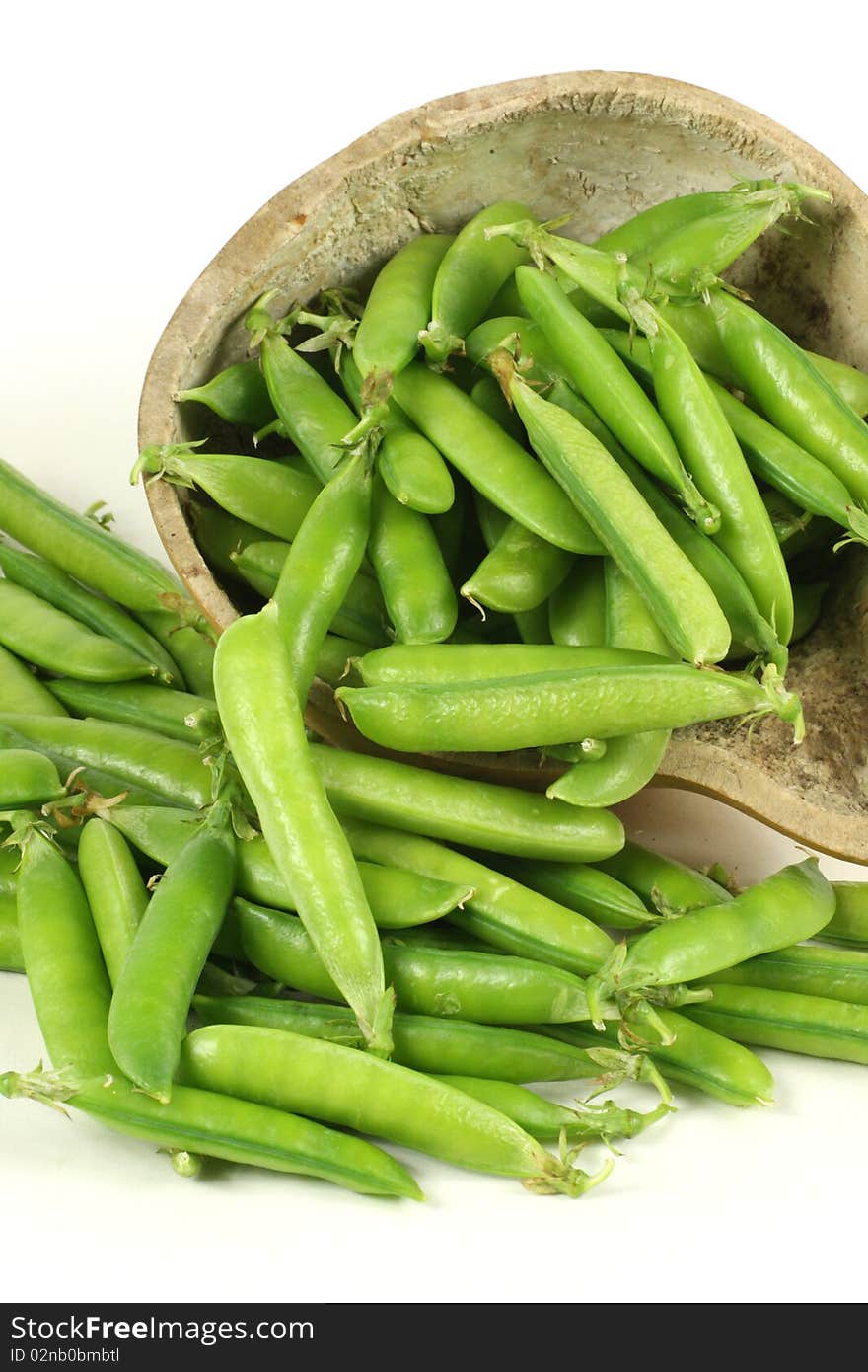 Delicious fresh green peas background