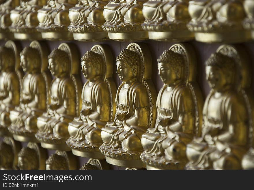 10,000 statues of Buddha images. 10,000 statues of Buddha images