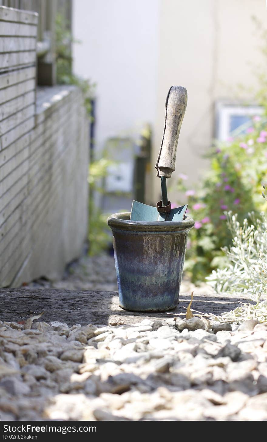 Trowel and Plant Pot