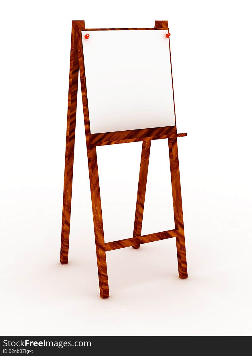 Easel Isolated On White Background