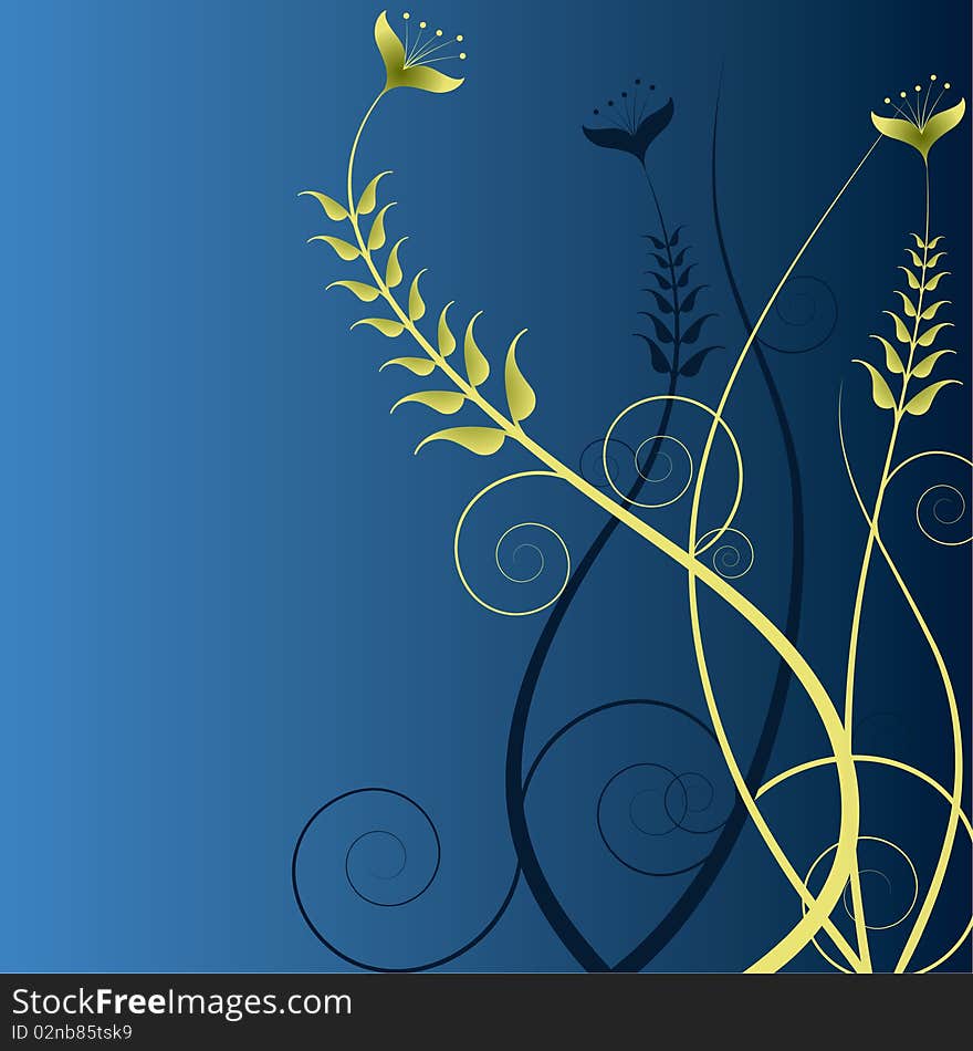 Floral design. Vector illustration for your text