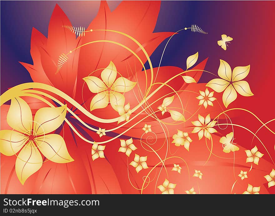 Abstract floral  background.