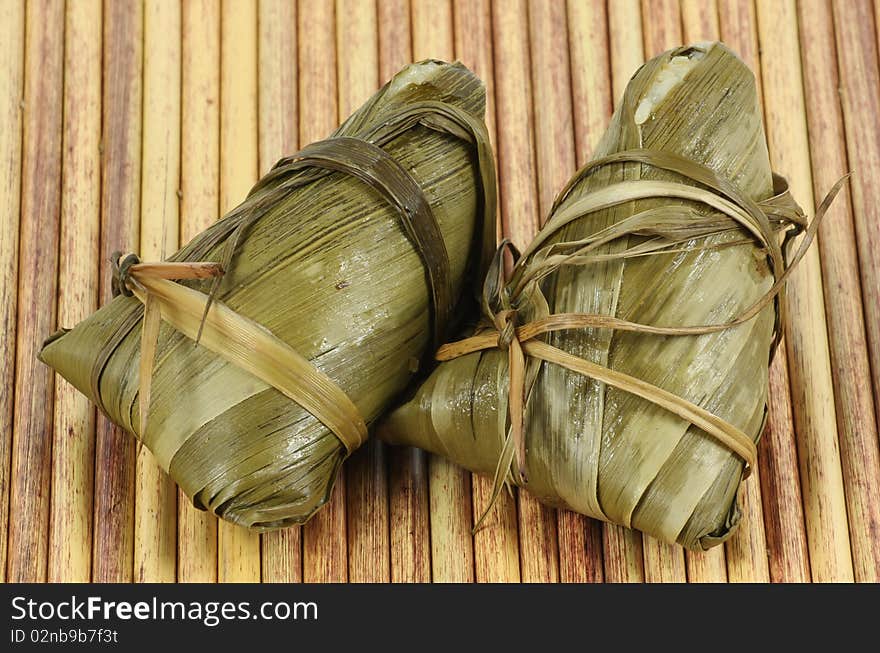 Two chinese rice dumplings