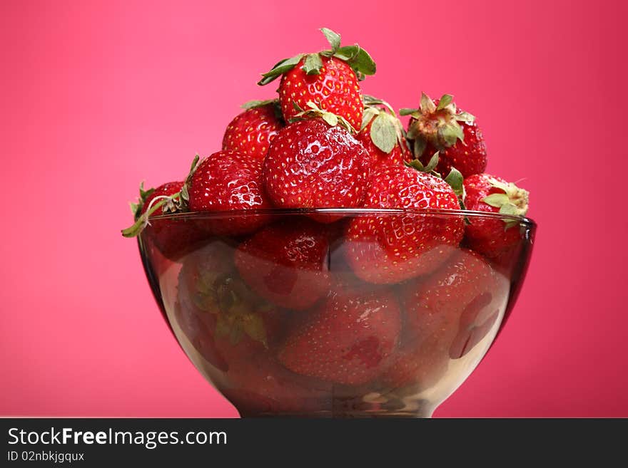 Close-up view of the bowl with fresh strawberry. Close-up view of the bowl with fresh strawberry