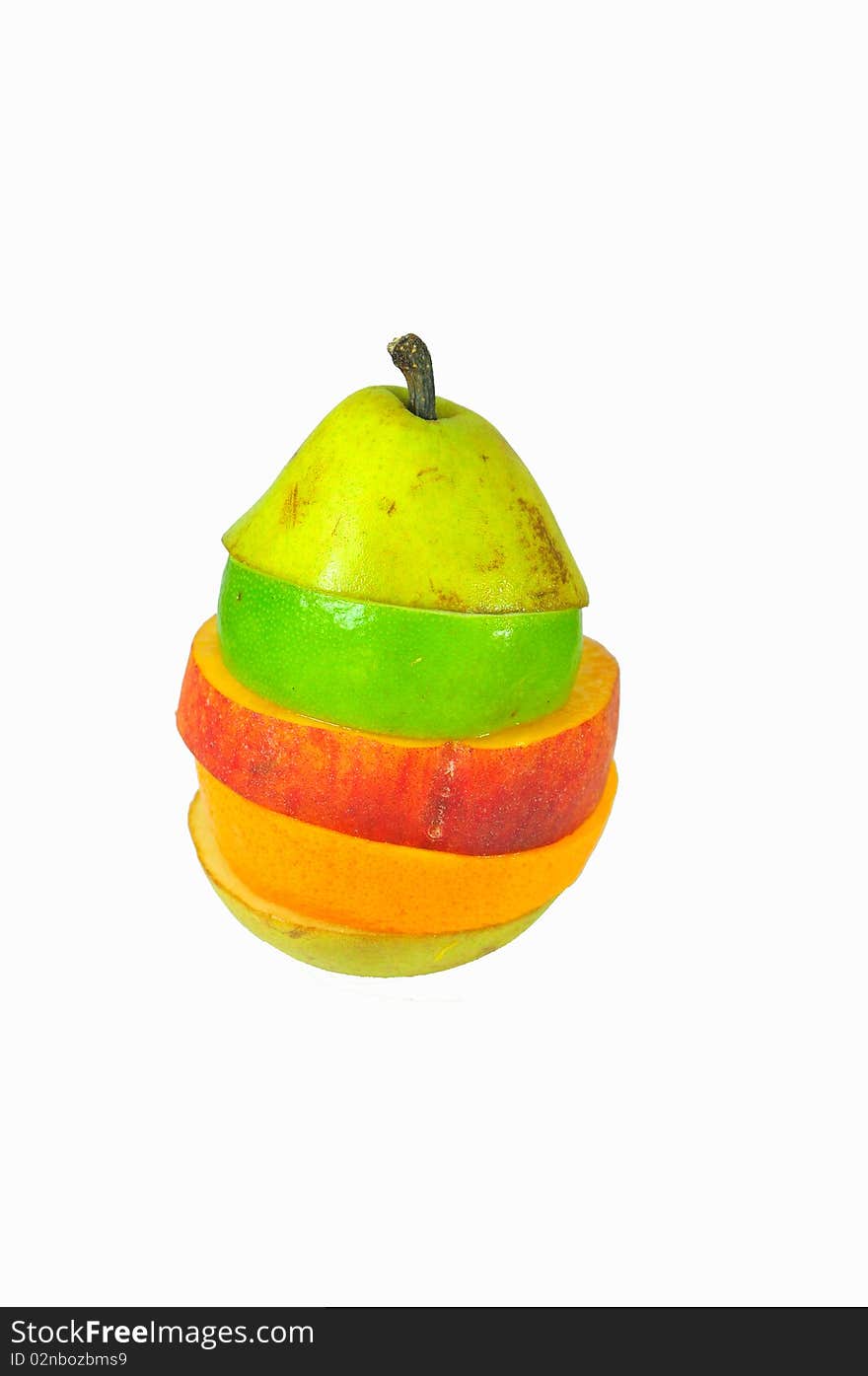 Mixed colorful fruits on a white back ground. Mixed colorful fruits on a white back ground