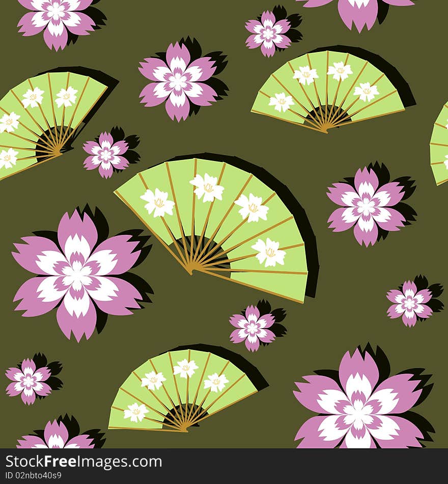 Seamless background in japanese style