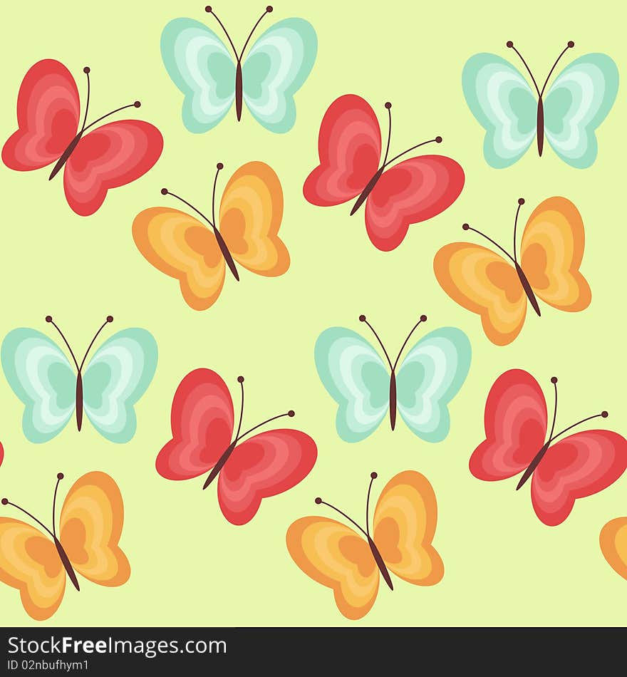 Background With Butterflies